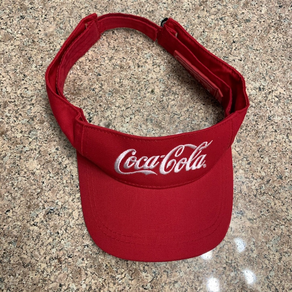 Coca Cola Visor Cap, Red, Unisex